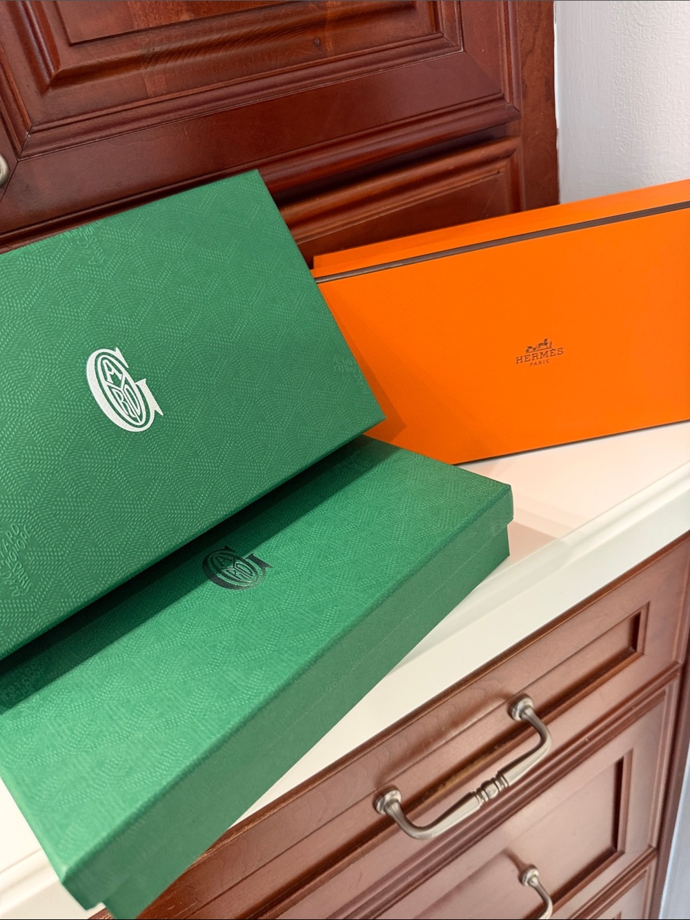 Hermes Green and Orange Gift Boxes